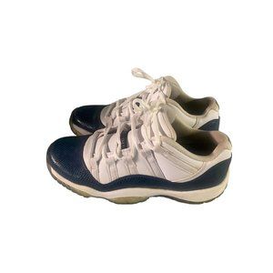 NIKE Air Jordan Retro 11 Low Snakeskin Navy GS Size 7Y/Women 8.5